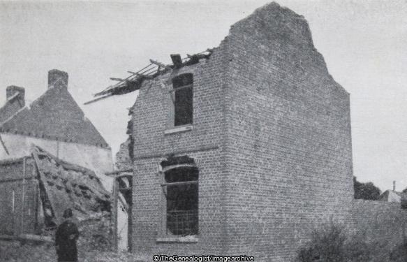 Erquinghem 1919 (1919, Erquinghem-Lys, France, Nord-Pas de Calais, Ruins, WW1)