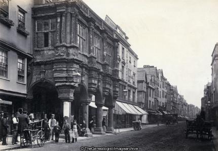 Exeter High Street and Guildhall C1890 (Exeter, Guildhall, High Street)