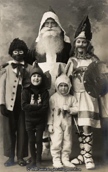 Fancy Dress Santa (	minstrel, Bunny, C1920, Children, Fancy dress, Mercury, minstrel, Santa Claus)
