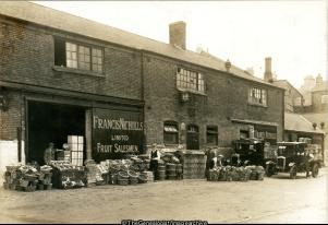Francis Nicholls Ltd Coventry Warehouse C1920 (Barracks Square, C1920
, C1920, Coventry, Francis Nicholls Ltd, Fruit Seller, Wharehouse)