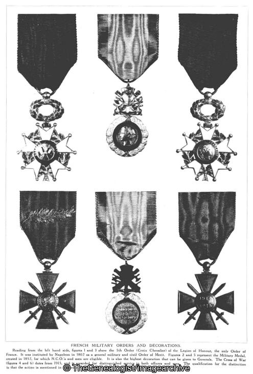 French Military Orders and Decorations (French, Medal, Military, WW1)