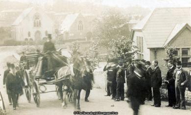 Funeral Procession Binstead, Wesleyan Chapel Isle of Wight (Binstead, Funeral, Funeral Procession, Horse, Isle of Wight, Wesleyan Chapel)