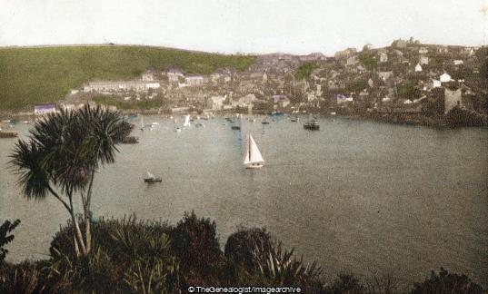 General View, Polruan (Cornwall, England, Polruan, River, River Fowey, sailing boat, Vessel)
