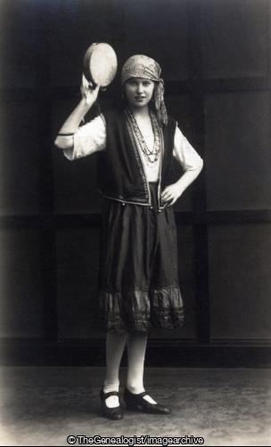 Girl in gypsy costume C1920 (C1920, costume, Fancy dress, Girl, gypsy)