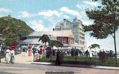 Grand Hotel and Pier Entrance Llandudno (Beach, Conwy, Grand Hotel, Llandudno, Llandudno Bay, Pavilion, Pier, Seaside, Wales)
