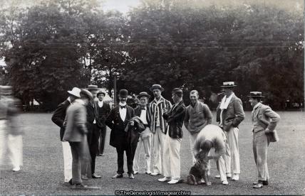 Group at Match Military of Ireland v I Zingari 1897 Viceregal Lodge (1897, Cricket, Dublin, I Zingari, Ireland, Phoenix Park, team, Viceregal Lodge)