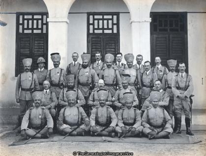 Group of Officers and Men (British, C1900, India, Indian, Officers, Soldiers)