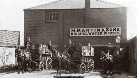H Martin and Son, Mineral Water Works (England, H Martin and Sons, horse and cart, Mineral Water Works, Salisbury, vehicle, Warehouse, Wiltshire)