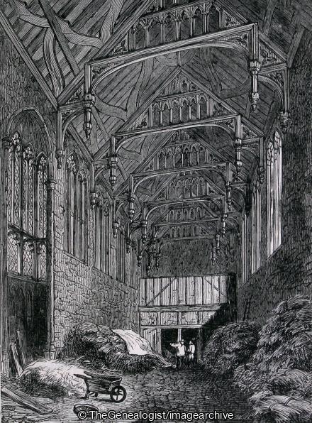 Hall of Eltham Palace in 1835 (Eltham, Eltham Palace, London, Palace)