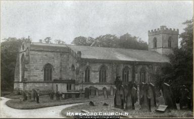 Harewood Church North 1918 (15th Century, 1918, All Saints, Church, England, Harewood, Yorkshire)