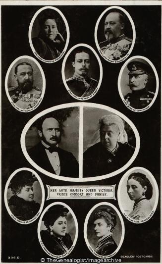 Her Late Majesty Queen Victoria, Prince Consort, and Family (Duchess of Argyll, Duke of Albany, Duke of Connaught, Duke of Edinburgh, Empress Frederick, King Edward VII, Prince Consort, Princess Alice, Princess Christian, Princess Henry of Battenberg, Queen Victoria, Royalty)