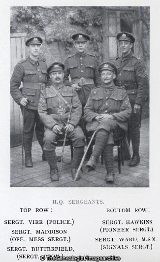 HQ Sergeants (6th Battalion, Headquarters, MSM, Sergeant, West Yorkshire, WW1)