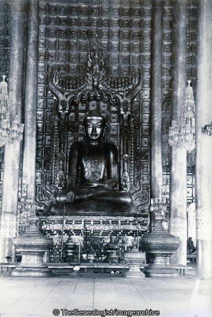 Image of Guatama inside Incomparable Pagoda Mandalay (Budha, C1890, Guatama, Incomparable Pagoda, Maha Atulawaiyan, Mandalay)