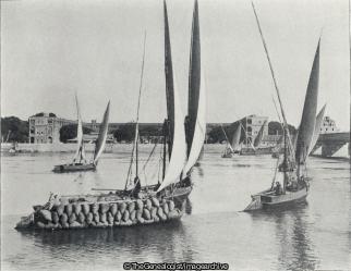 In Front of the English Barracks at Kasr El Nile (Barracks, Egypt, Kasr El Nile, Nile)