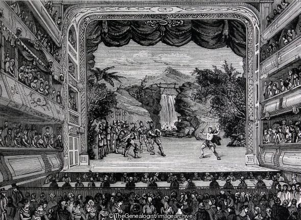 Interior of Covent Garden Theatre in 1804 (Covent Garden, Covent Garden Theatre, London, Royal Opera House)