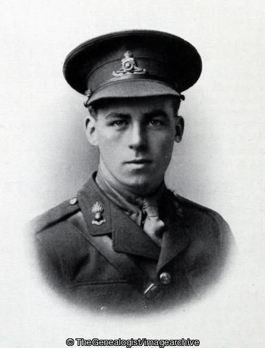 J Herschell Williams 2nd Lieut RFA (2nd Lieutenant, England, Gloucestershire, Royal Field Artillery, Stonehouse, WW1, Wycliffe College)