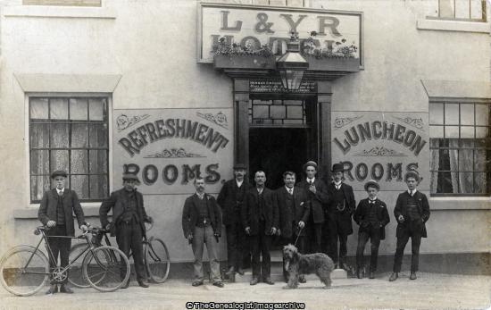 L & Y R Hotel C1910 (bicycle, Dog, Hannah simpson, Hotel, Knottingley, Lancashire and Yorkshire Railway)