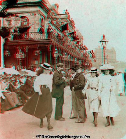 Ladies Walking Flags (3d, C1910, Grand Hotel, Ladies, Scarborough, Social, Street)