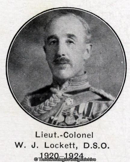 Lieut Colonel W J Lockett DSO 1920-1924 (11th Hussars, C1920, DSO, Lieutenant Colonel, Prince Albert's Own)