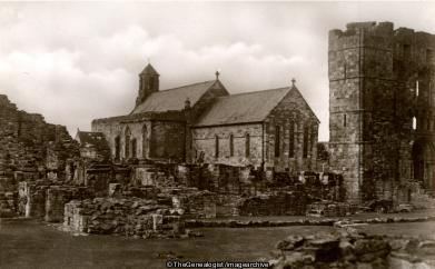 Lindisfarne Priory and Church (Church, England, Holy Island, Lindisfarne, Northumberland, priory, St Mary The Virgin)