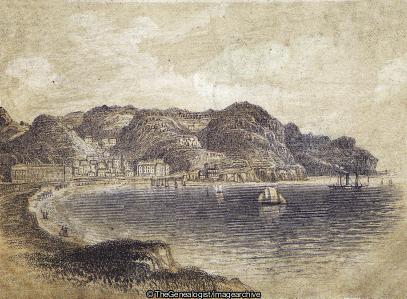 Llandudno bay (Carnarvonshire, Drawing, Great Orme, Llandudno, Wales)