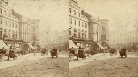 London 54 Regent Street Near The Quadrant (3d, England, Horse and Buggy, Horse and Carriage, London, London Stereoscopic Co Ltd, Regent Street)