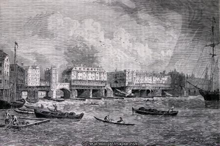 London Bridge 1756 (London, London Bridge, Thames)