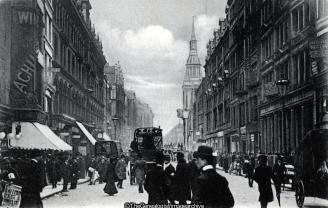 London Cheapside1904 (1904, C1900, Cheapside, England, London, Newspaper Seller, St Mary Le Bow)