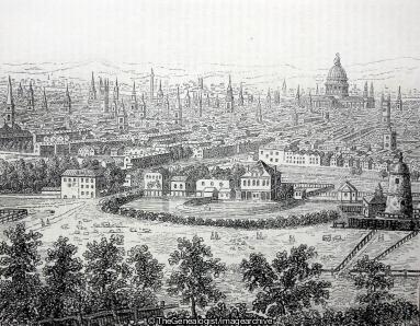 London from Islington City and East End 1753 (Islington, London, St Paul's Cathedral)
