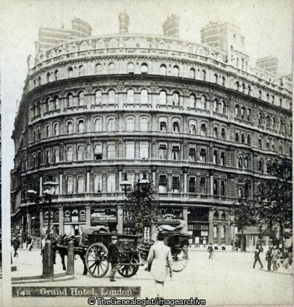 London Grand Hotel (3d, England, Grand Hotel, horse and cart, Hotel, London, Trafalgar Square, Westminster)