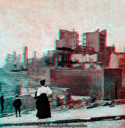 Looking west from the Jewish Synagogue (1906, 3d, California, Earthquake, Judaism, San Francisco, Synagogue, U.S.A.)
