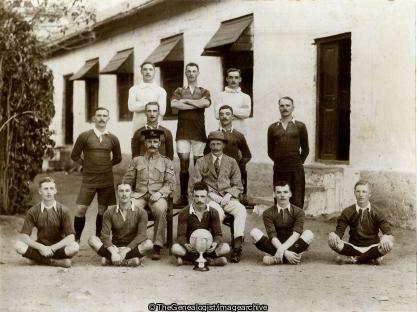 Loyal North Lancashire Regiment G Company Football Team Winners of Churchward Cup 1910 (Football, India, Loyal North Lancashire Regiment, Military, Poona)