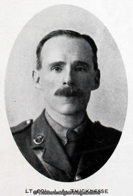 Lt Col J A Thicknesse (Lieutenant Colonel, Somerset Light Infantry, WW1)