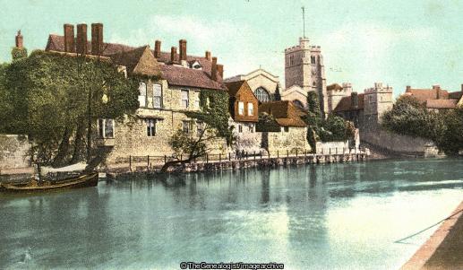 Maidstone. Church, Palace and College (All Saints, Archbishops Palace, Church, England, Kent, Maidstone, Medway, River)