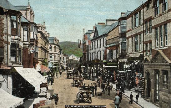 Market Street, Pontypridd (glamorgan, horse and cart, Market Street, Pontypridd, vehicle, Wales)