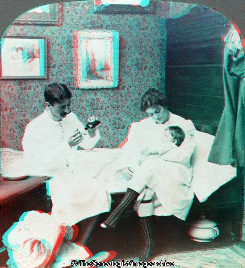 Medicine - A teaspoon every three hours (1897, 3d, Bedroom, Comic, Comic Series, Medicine, Social)