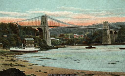 Menai Suspension Bridge (Anglesey, Bridge, Menai Bridge, Menai Suspension Bridge, Thomas Telford, Wales)
