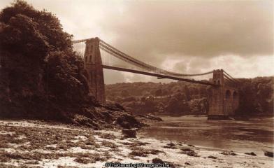 Menai Suspension Bridge (Anglesey, Bridge, Gwynedd, Menai Strait, Menai Suspension Bridge, Wales)