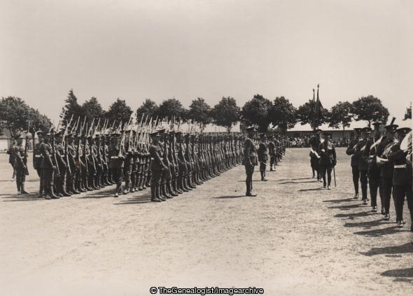Military Parade (C1935, Colours, England, parade, Soldiers)
