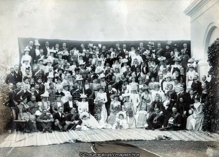Military Wedding Big Group Allahabad 1896 (1896, Allahabad, India, Uttar Pradesh, Wedding)