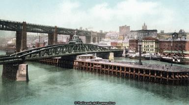 Newcastle, High Level and Swing Bridges (Bridge, England, High Level, Newcastle upon Tyne, Northumberland, River, Swing Bridge, Tyne)