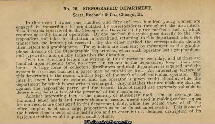 No 26 Stenographic Department Sears Roebuck and Co (3d, America, Chicago, Illinois, Sears Roebuck and Company, Stenographic Department, USA)