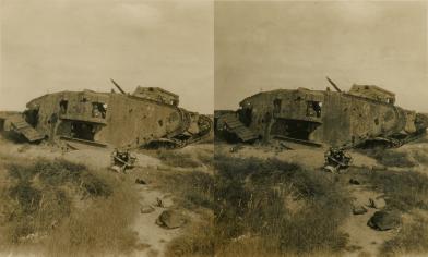 No. 32 - Tank Remains, Langemarck (3d, Belgium, C1919, Langemarck, Tank, West Flanders, WW1)
