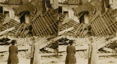 No. 48 - Armentieres. House Destroyed by Bomb (3d, Armentieres, C1919, France, Nord-Pas de Calais, Ruins, WW1)