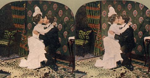 Oscular Training or Whats in a Kiss (3d, C1900, Risque, Social)