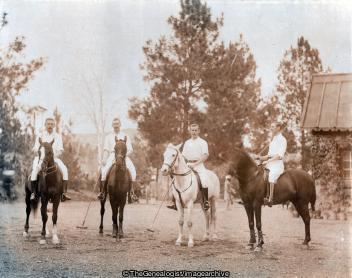 Polo Team on Horseback (C1905, Edward Leslie Bond, India, Mountain Battery, North West Frontier Province, Pakistan, Polo)