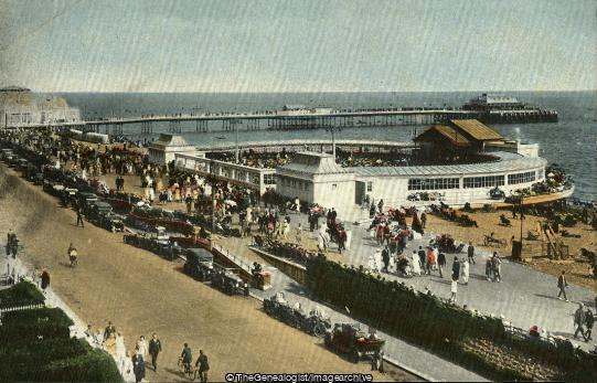 Promenade, Band Enclosure and Pier, Worthing (Beach, England, Pier, promenade, Sussex, Worthing, Worthing Beach)