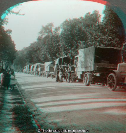 Provisioning an Immense Army - British Transport Wagons in France (3d, Army Ordnance Corps, C1917, Lorry, Rations, WW1)