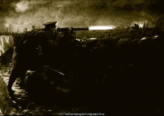 Quartermaster Sergeant Downs the last survivor of his machine gun section beats off a German attack and saves the line from being Broken (1914, 1st Battalion, Belgium, Cheshire Regiment, CQMS, DCM, Machine Gun, West Flanders, WW1, Ypres)
