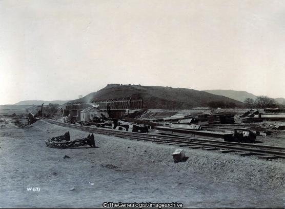 Railway Bridge Colenso and Fort Wylie (Bridge, C1900, Colenso, Fort, Fort Wylie, Natal, Railway, South Africa)